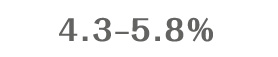 4.3ー5 . 8 ％